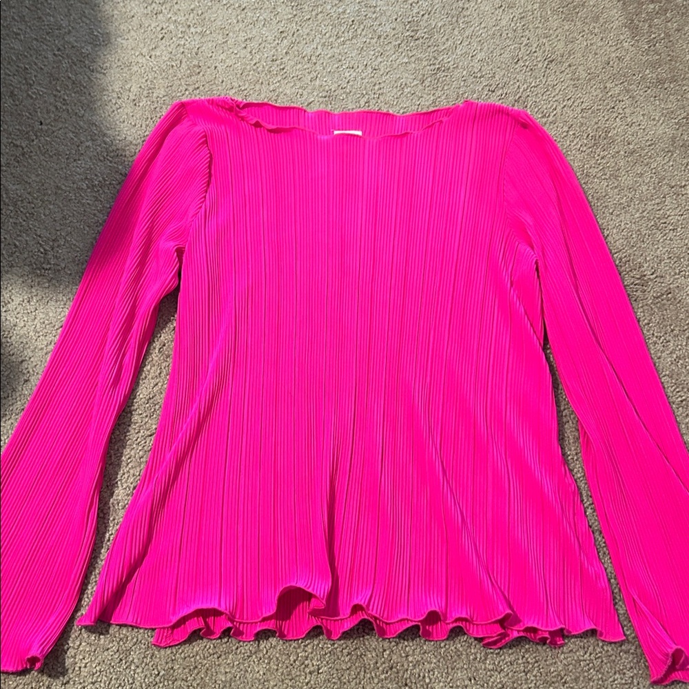 A New Day Fuchsia Ribbed Top